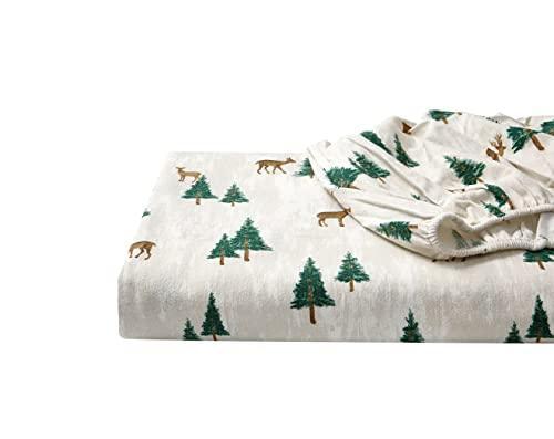 Eddie Bauer - King Sheets, Cotton Flannel Bedding Set, Brushed For Extra