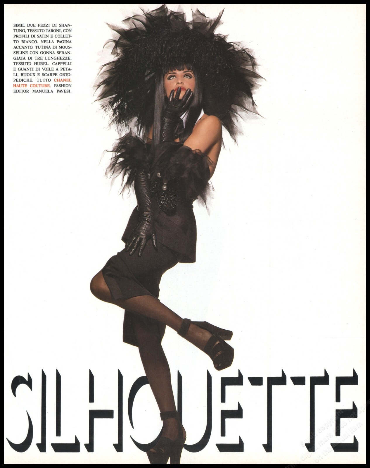 1990's High Heels Helena Christensen Print Ad Women Fashion Long legs shoes-1pg