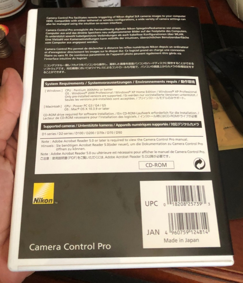 Nikon Camera Control Pro Version 1.0 Photo Software w/ Product Key