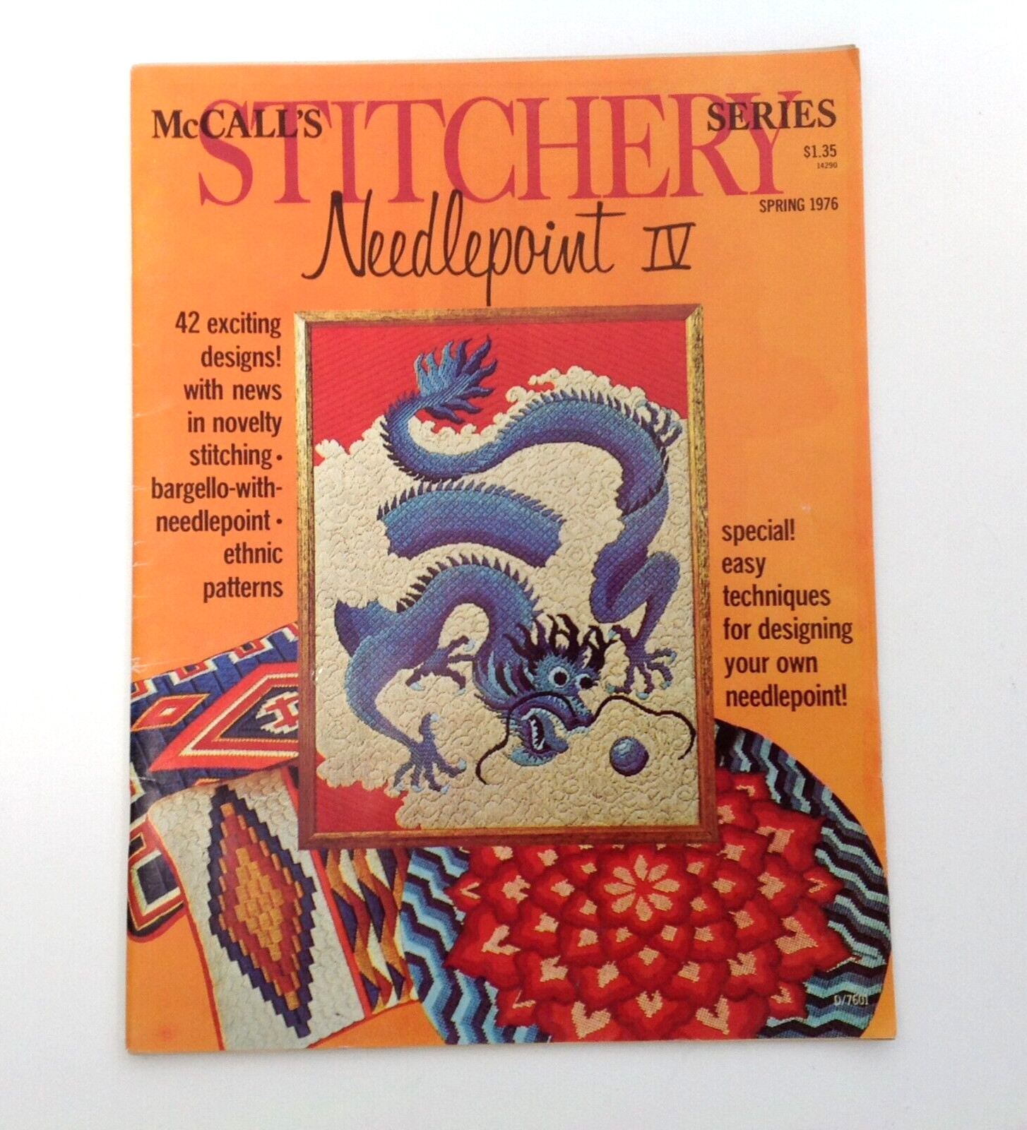 Vintage McCalls Stitchery Needlepoint Pattern Book IV 42 Designs