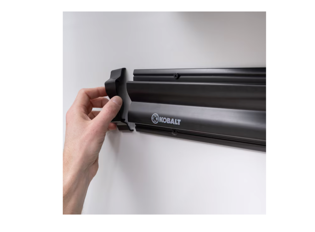 Kobalt 32-in Black Plastic Storage Rail Multipurpose Garage Wall Organizer Home