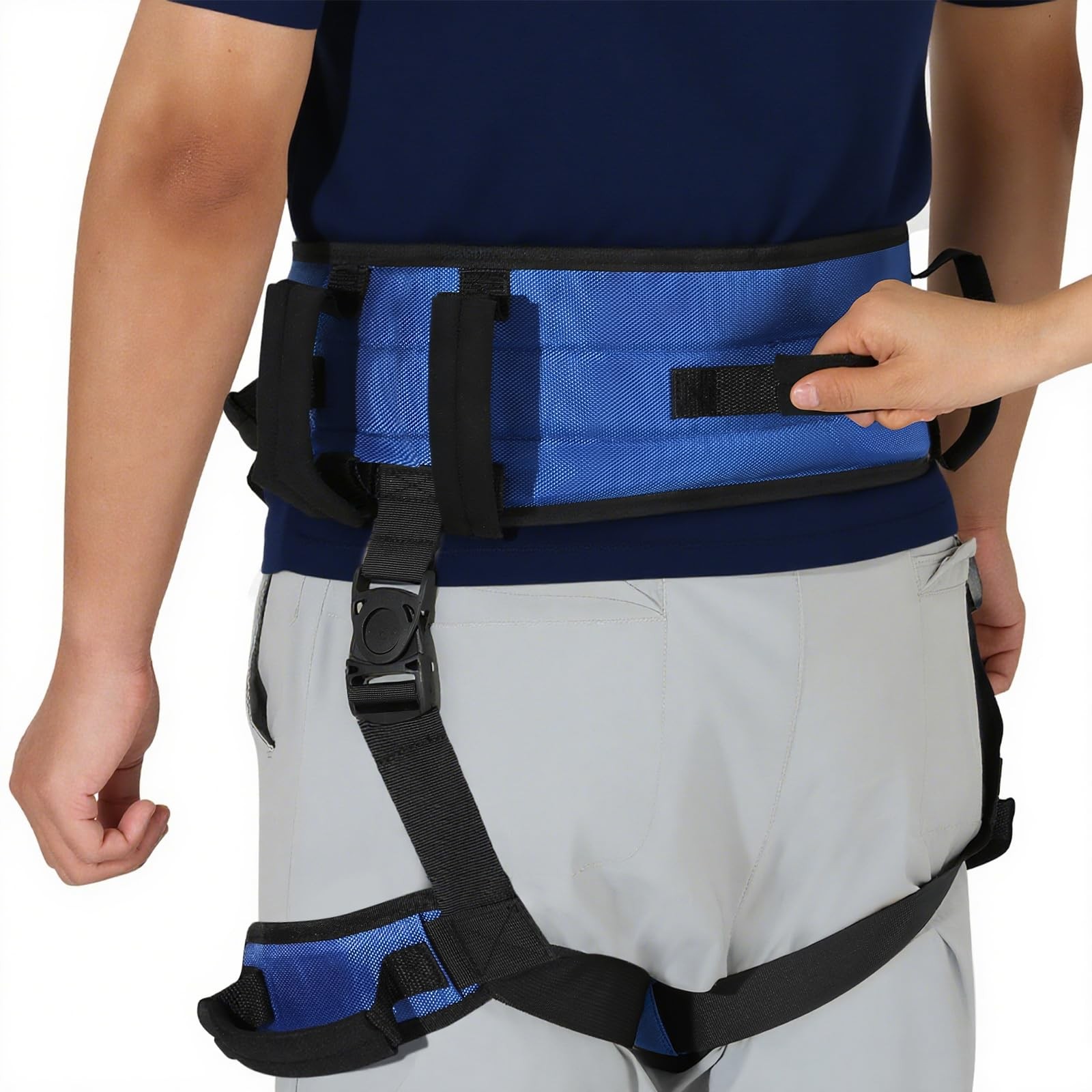 Rhino Valley Gait Belt with Leg Straps, Transfer Belts with 7 Handles, Gate B...