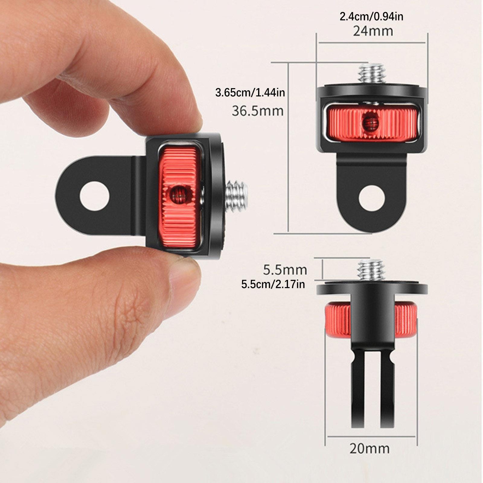 Universal 360°Rotating 1/4 Thread Aluminum Camera Adapter Tripod Mount Converter