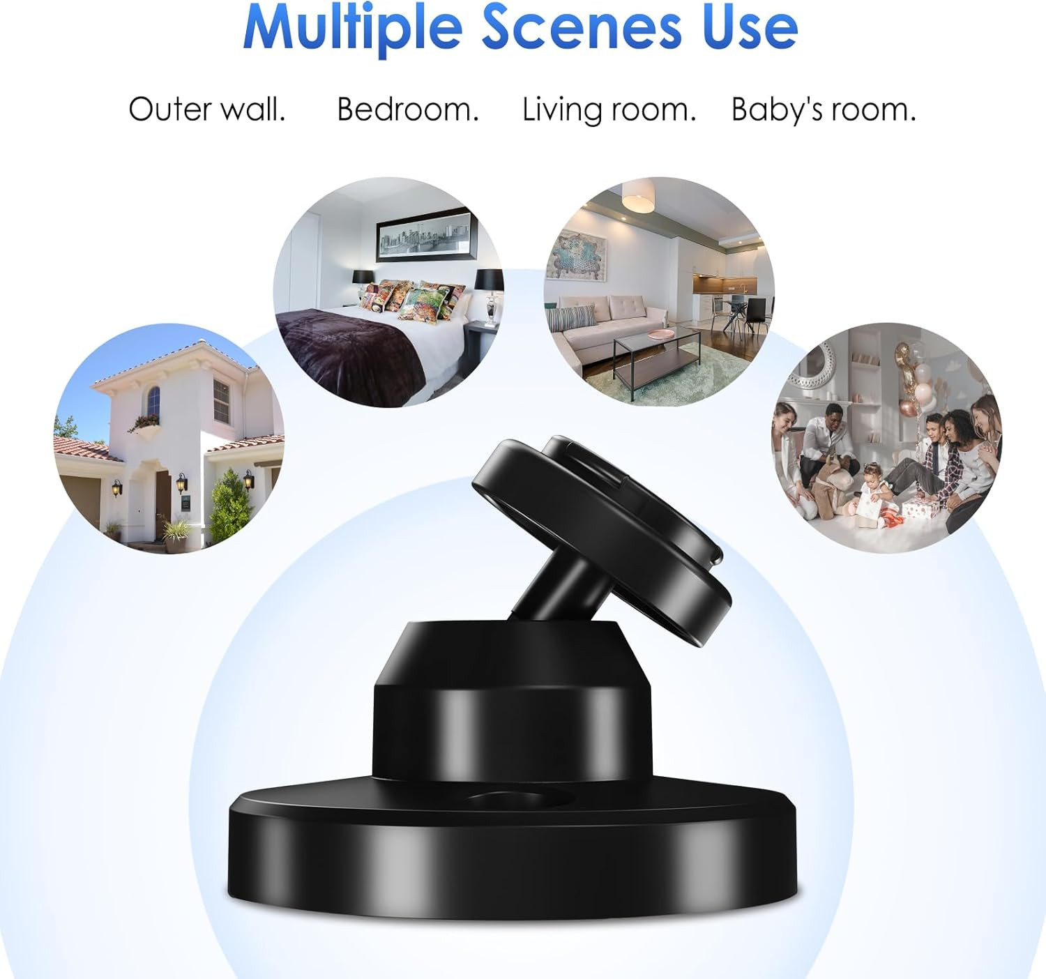 Blink Outdoor Camera Mount, 360° Adjustable Bracket, 3-Pack, Black