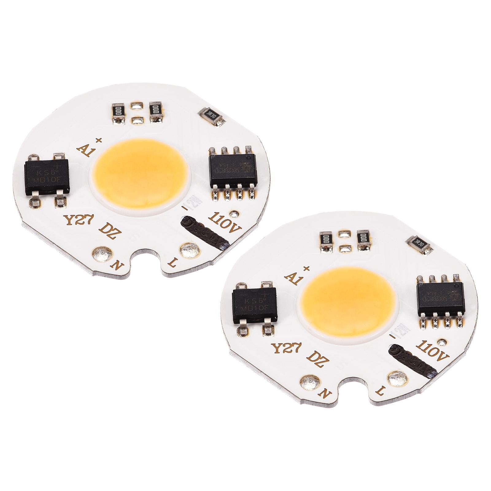 LED Chip Bulb 110V 12W Warm White 3000-3200K High Power Floodlight Lamp 2 Pack