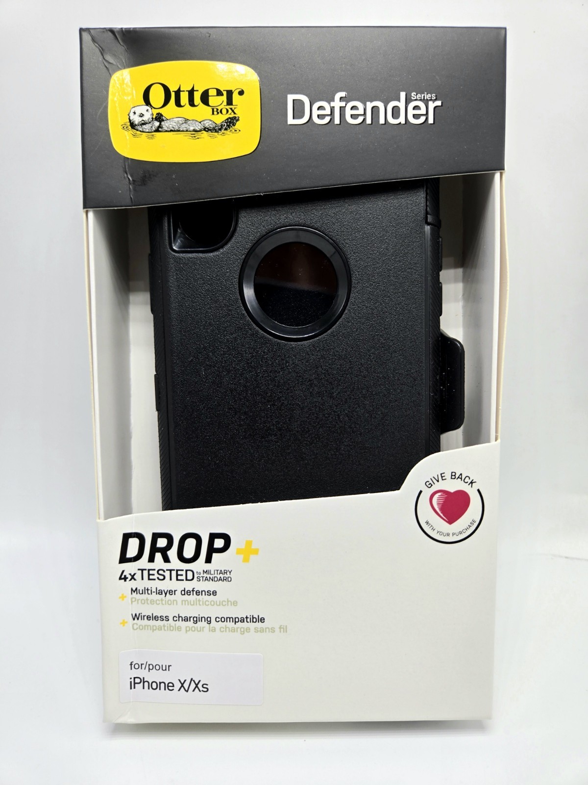 IPhone X / Xs Case - Black Otterbox Defender  - Wireless Charging Compatible