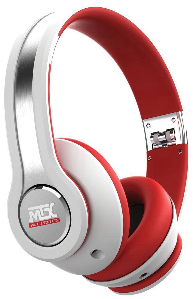 MTX Audio Ix1-white On Ear Monitor Headphones White/red