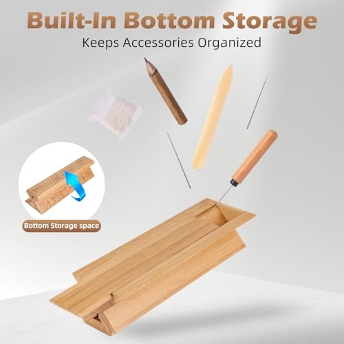 Bamboo Bookbinding Kits with an Awl, Book Binding Cradle, Book Binding