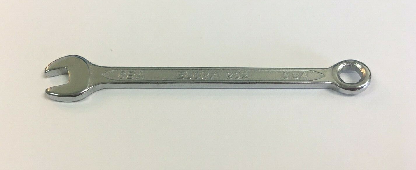 Elora 202BA-6 British Association Combination Spanner, BA-6, 80mm long