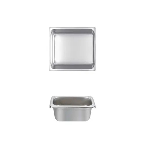 Thunder Group 1/6 Size 25 Gauge Stainless Steel Steam Pans - 2-1/2" Deep