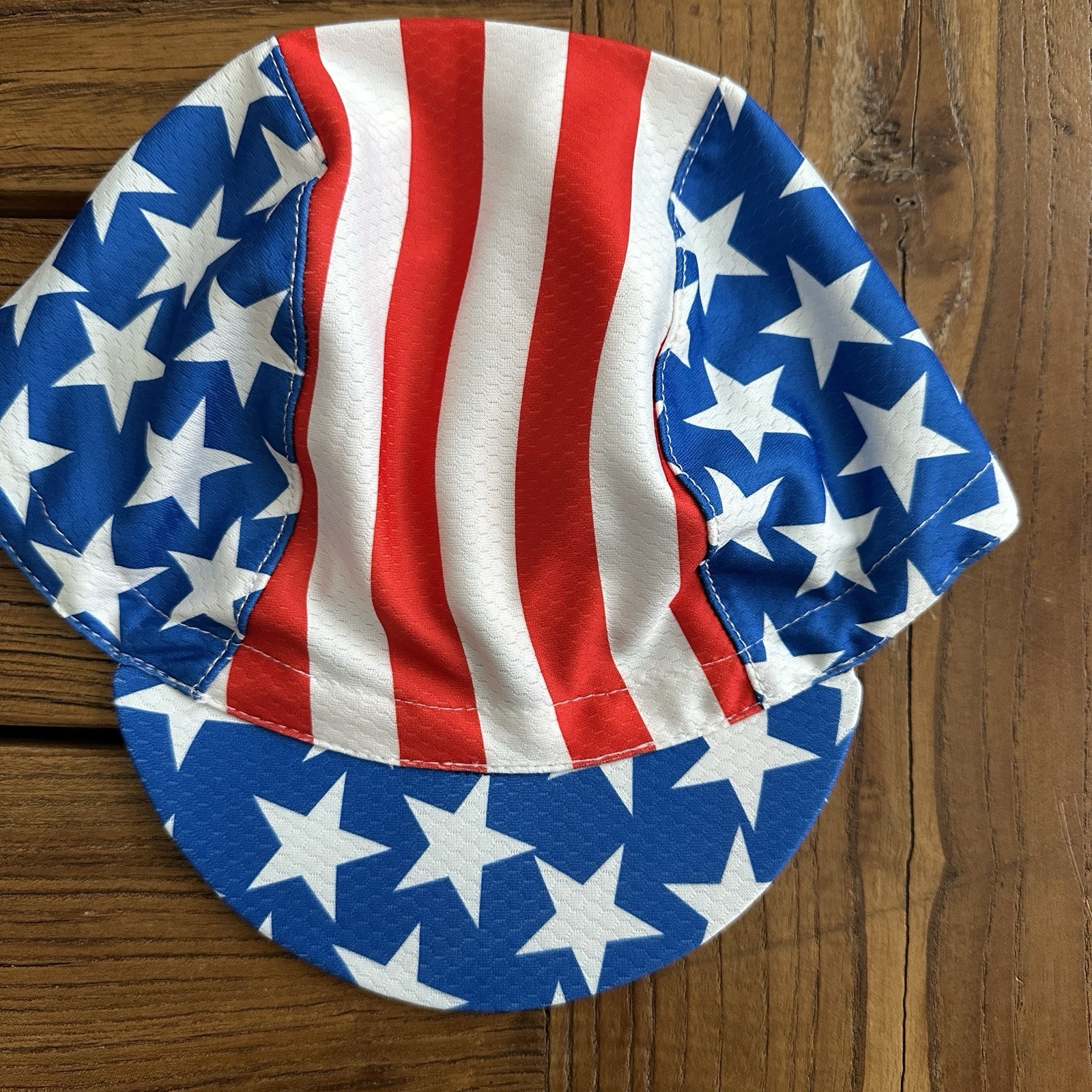 USA STARS & STRIPES HEX-TEK® Wicking Polyester Team Cycling Cap Mini Visor NEW !