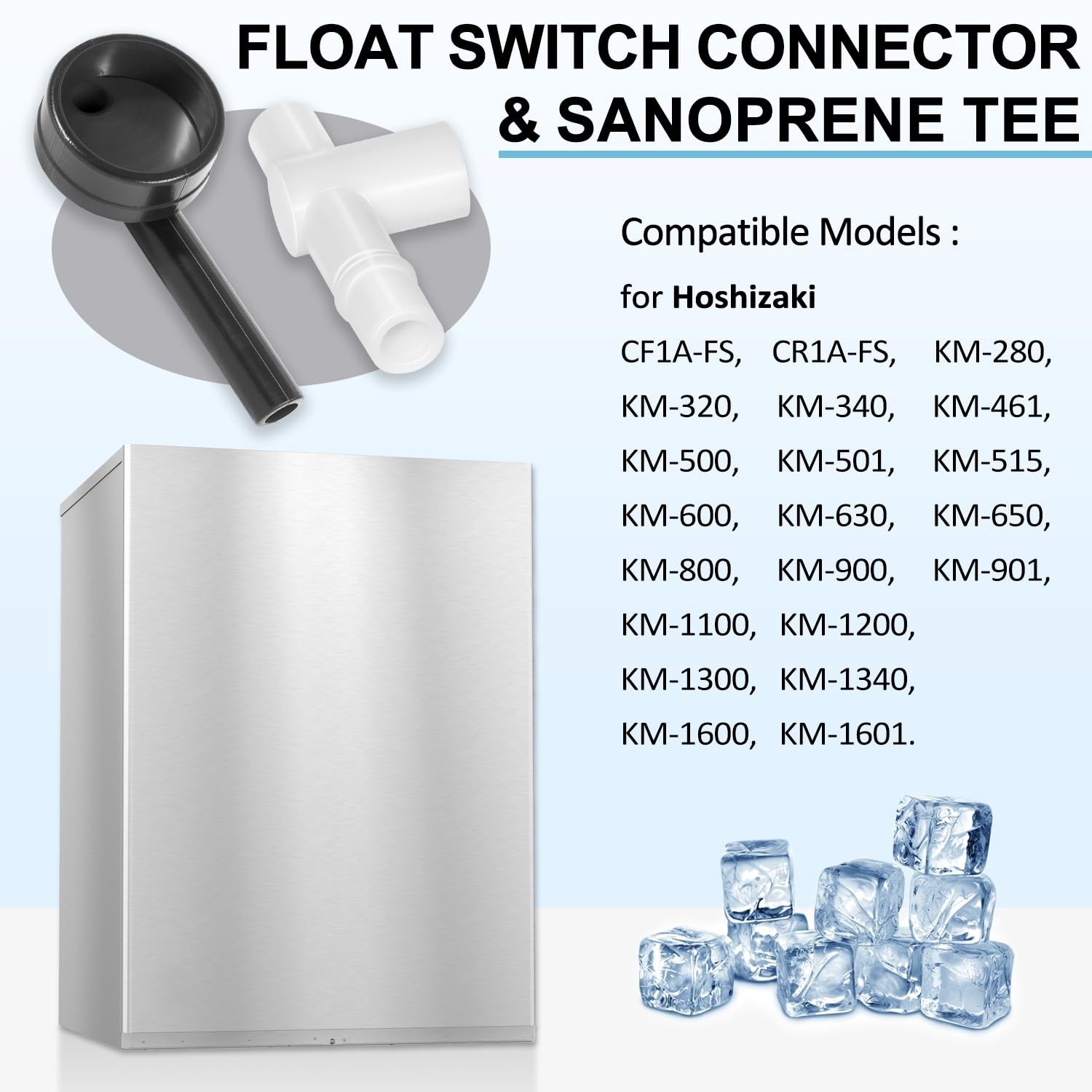 Float Switch Connector 426799-01 & Sanoprene Tee for Hoshizaki Ice Maker Machine