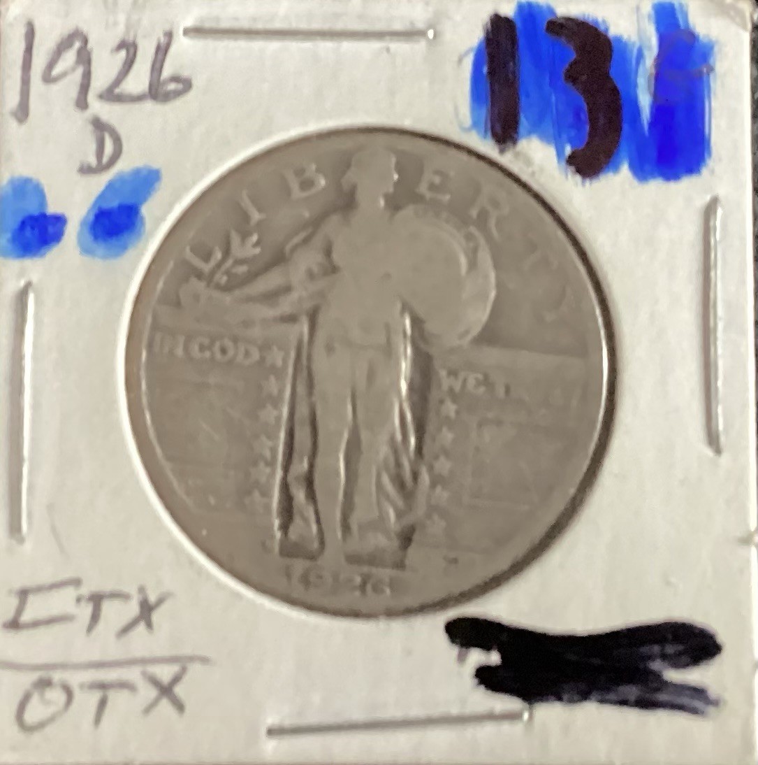 1926-D Standing Liberty Quarter In Fine 12