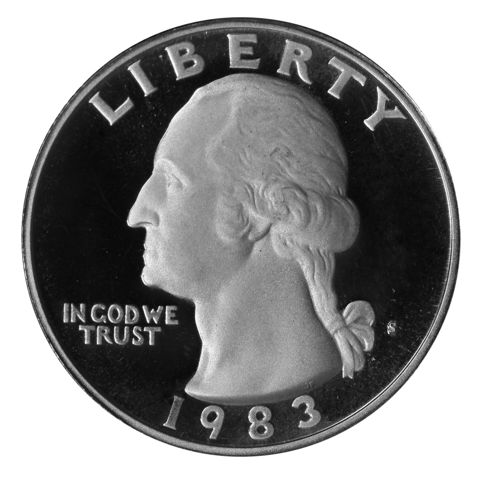1983 S Washington Quarter 25c Gem Deep Cameo Proof CN-Clad US Coin
