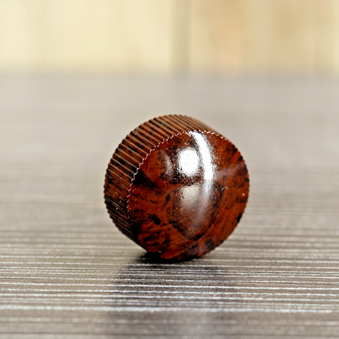 Vintage Tube Radio Knob Deco 1930s-40s Brown Bakelite 1pc 1/4" D Shaft