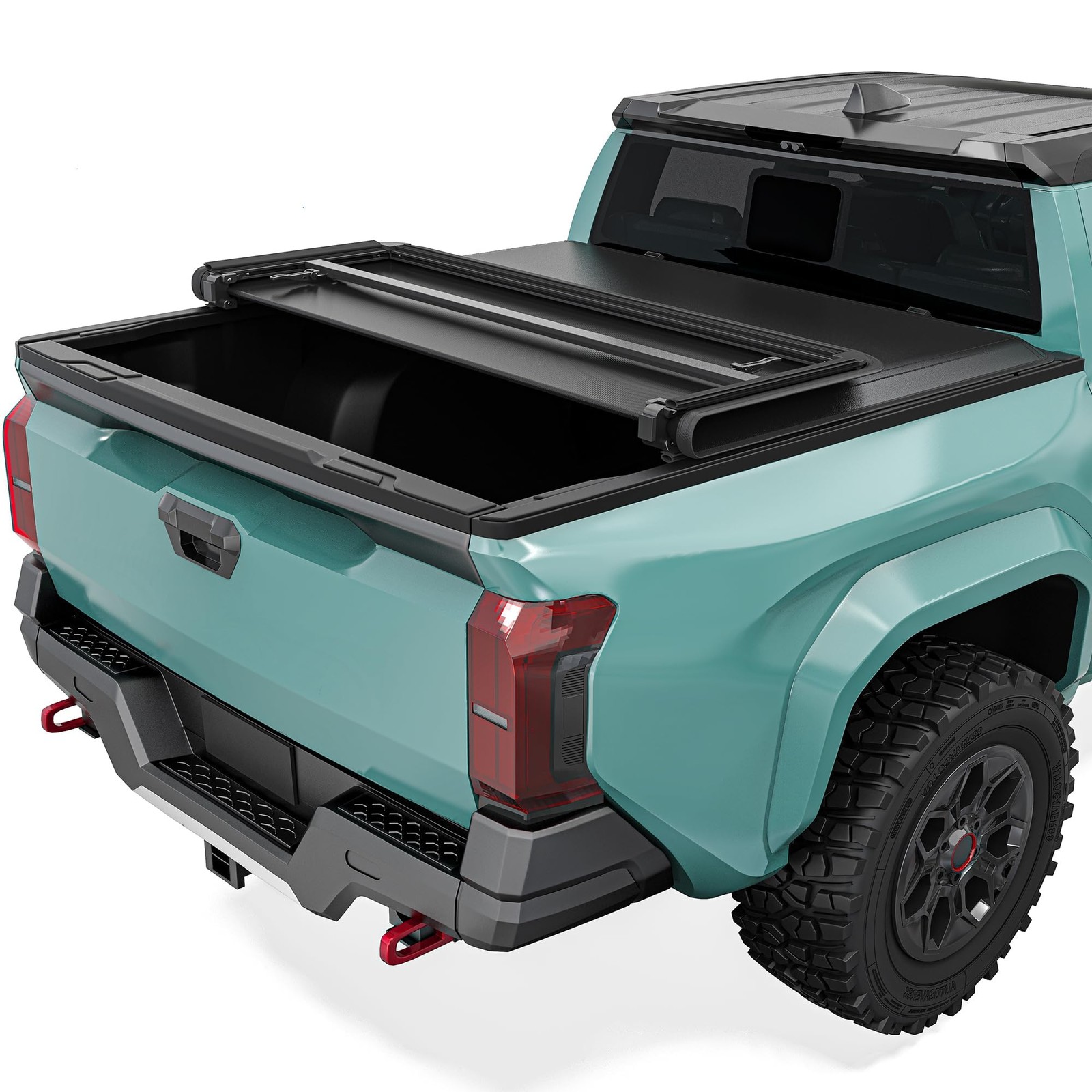 Tri-Fold Tonneau Cover Tacoma 2024-2026 Deck Rail System 5 ft Bed Excl Trail