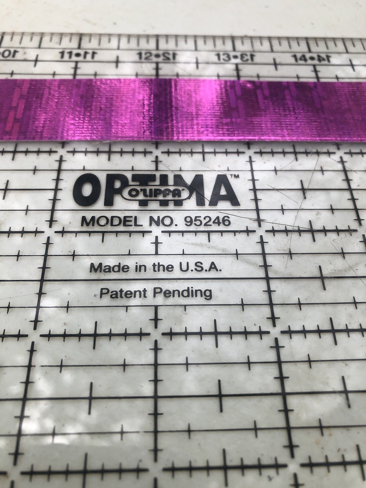 Vtg Optima Quilt Square Plastic Rectangle Grid