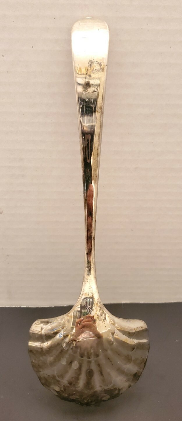 Shell Pattern Serving Spoon Utensil Flatware 9"