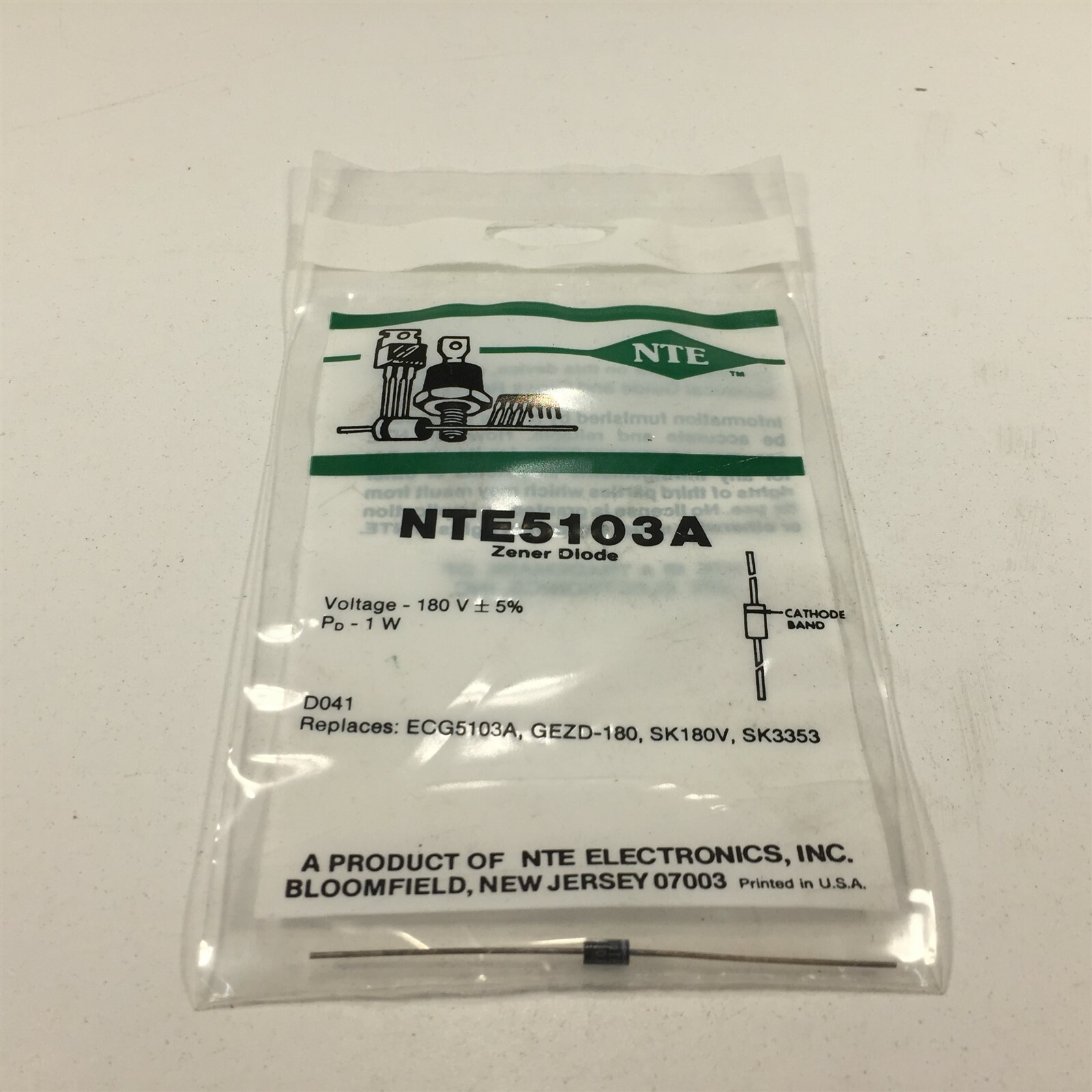 (36) NTE NTE5103A Zener Diode, 1 Watt - Lot of 36