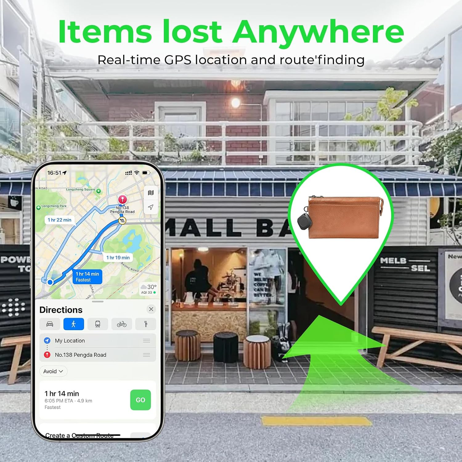 Tracker Tags-4 Pack(Ios Only), Ltem Finder Smart Tag Set Black | IP67 Waterproof