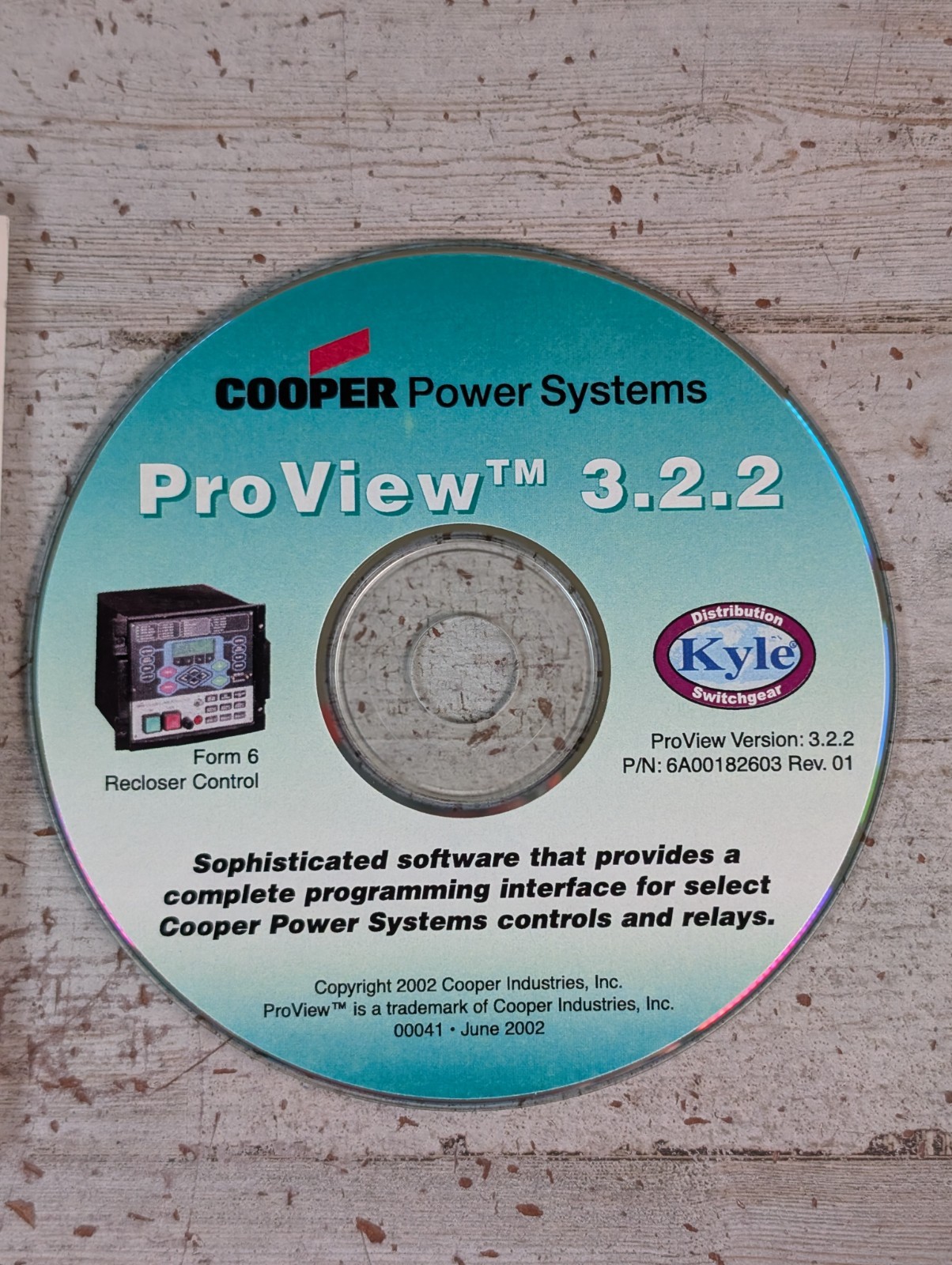 Cooper Power Systems ProView 3.2.2 Software CD Kyle Form 6 F6 Edison Idea Relay