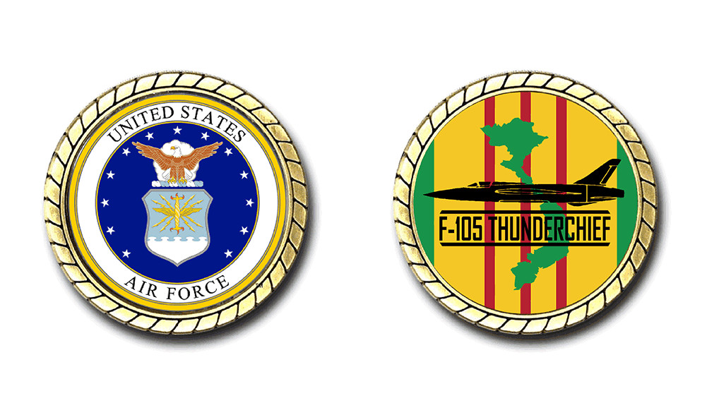 F-105 Thunderchief "Thud" Vietnam US Air Force Challenge Coin