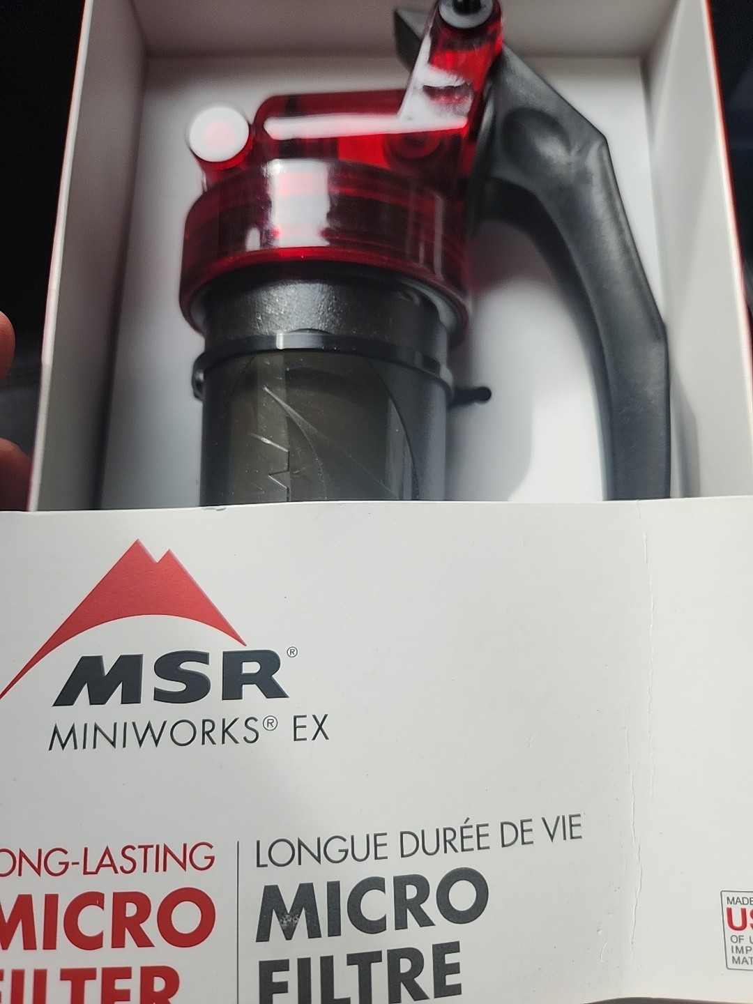 MSR Miniworks EX Portable Water Filter Hiking Camping New Hand Pump Backcountry