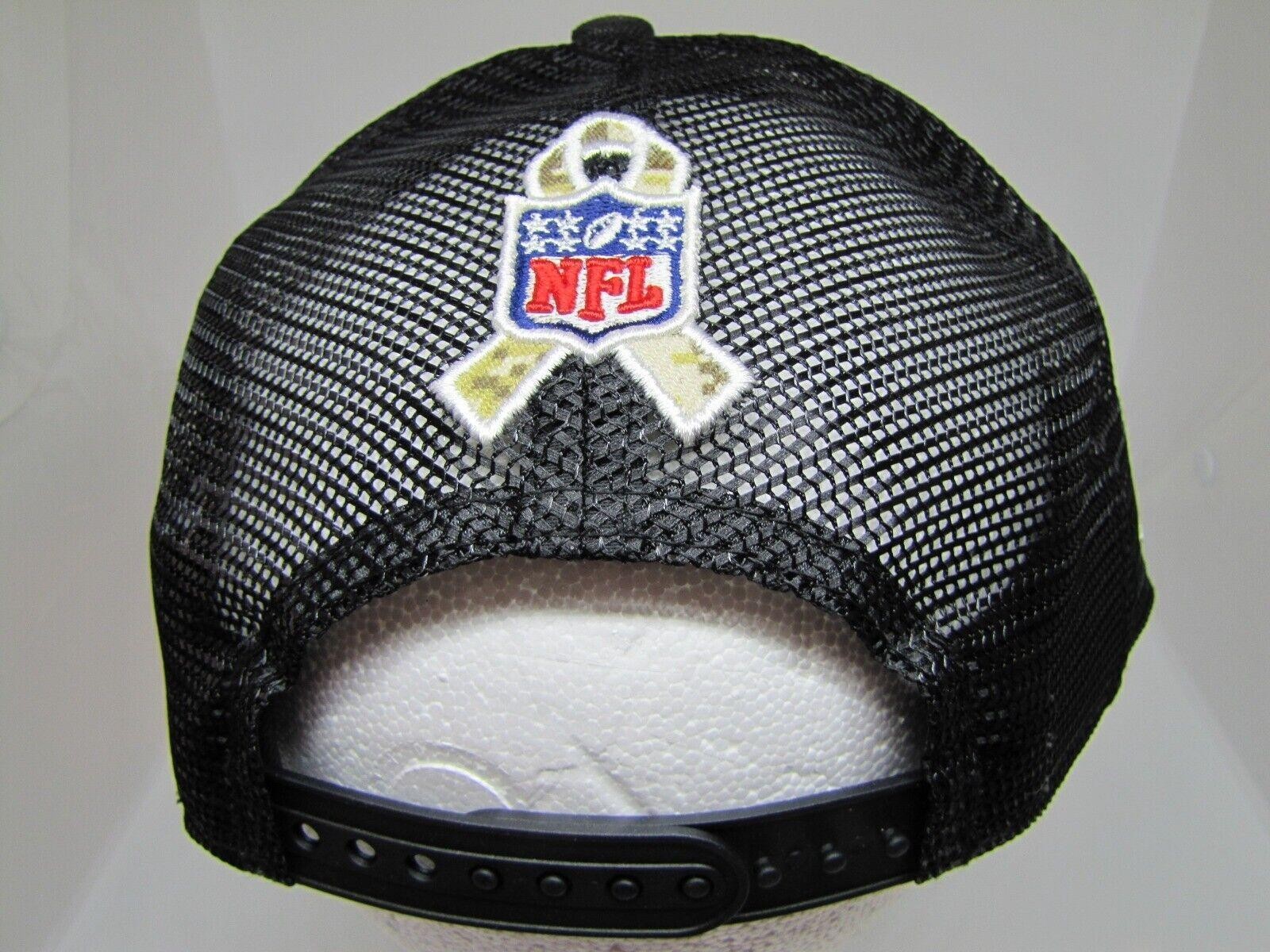 ATLANTA FALCONS SALUTE TO SERVICE NFL CAMO BILL HAT ADJUSTABLE USA FLAG