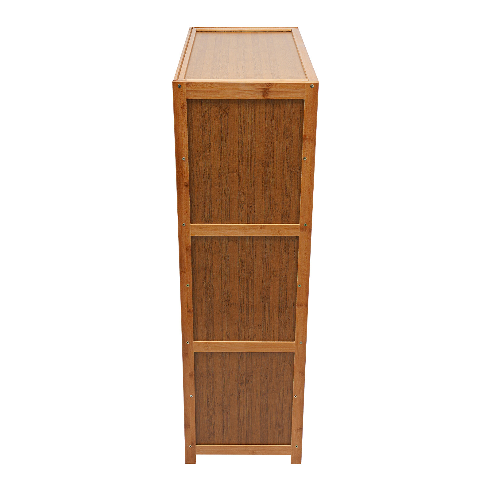 Shoe Organizer 6-Tier Storage Cabinet w/ 3 Flip-up Door 32" Entryway Bamboo
