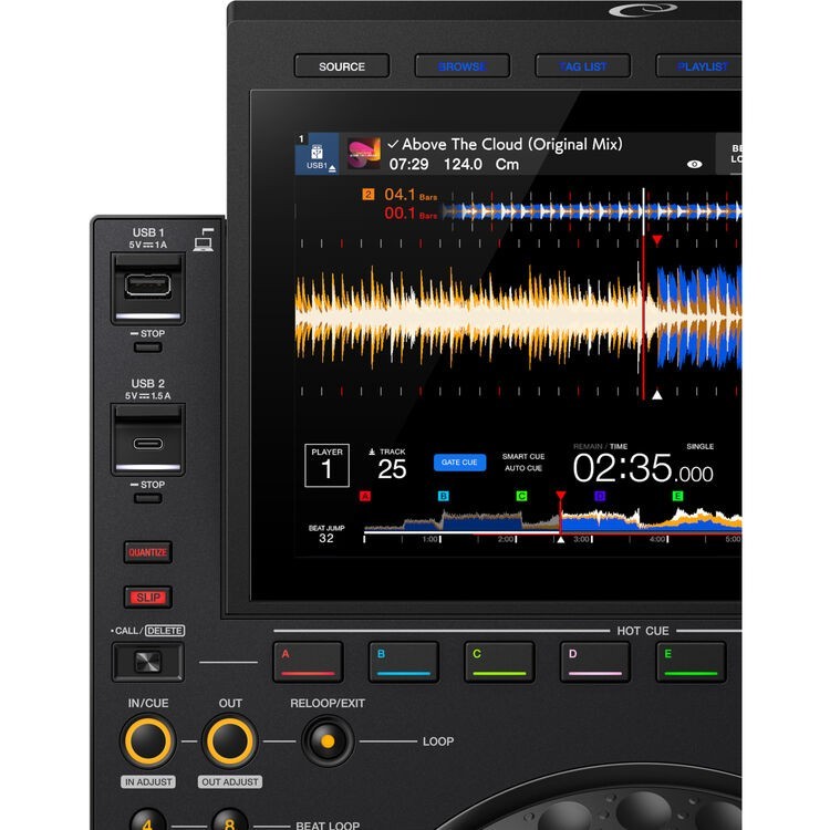 AlphaTheta CDJ-3000X High-Resolution Professional DJ Player (Black)