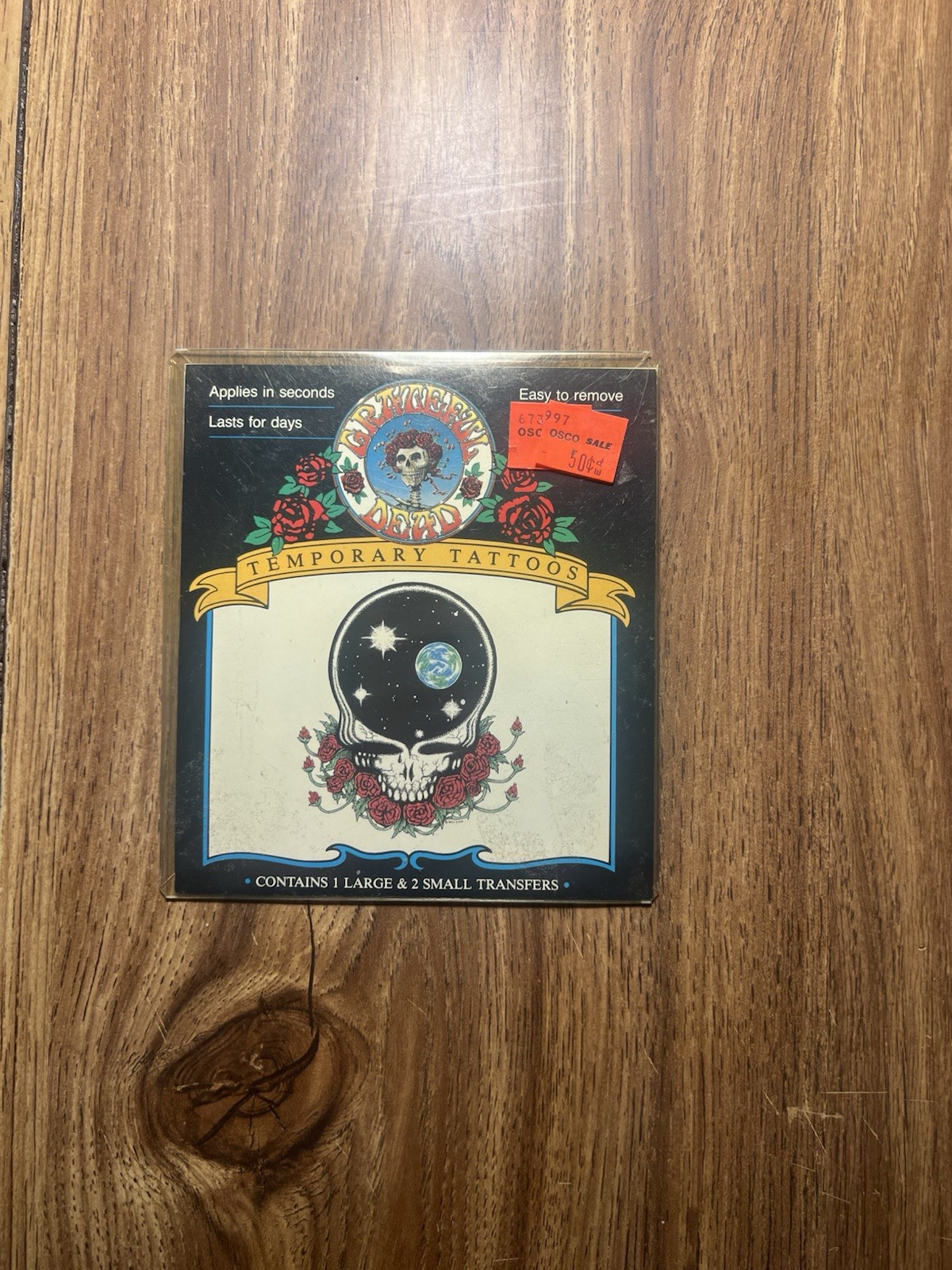 Vintage 1993 Grateful Dead Temporary Tattoos Collectible Sealed New