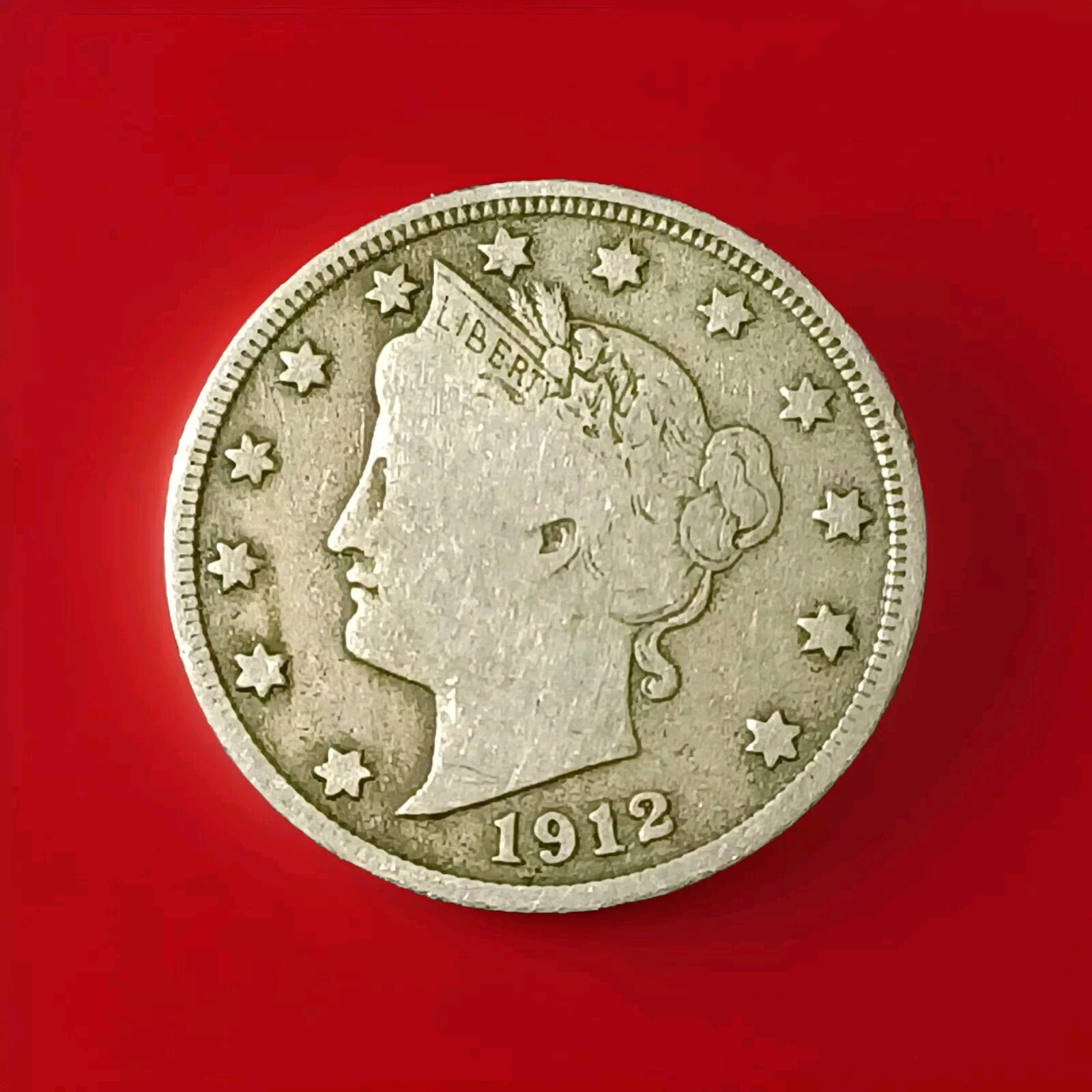 NICE 1912-D LIBERTY "V" NICKEL - VF ~Reverse LAMINATION ERROR~