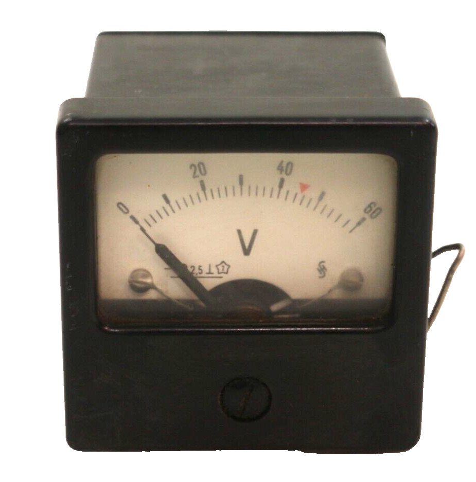 Vintage DC voltmeter MicroAmpere 0-60  Bakelite Case SH Sverdlovsk Instrument