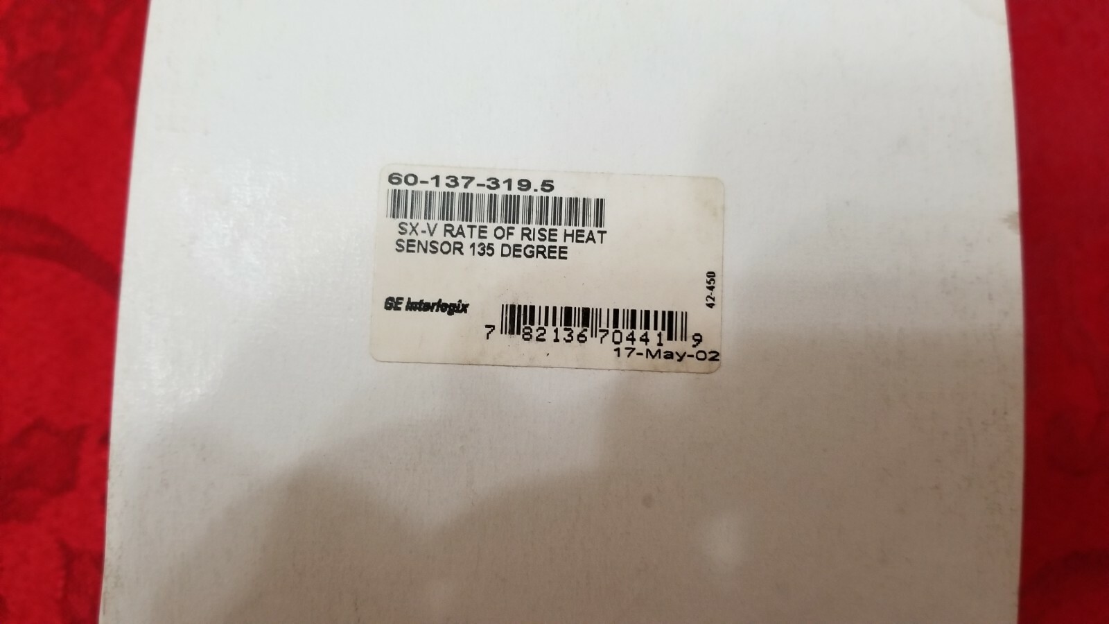 GE Security ITI 60-137-319.5 SX-V Rate of Rise 135 Degree Heat Detector NEW!