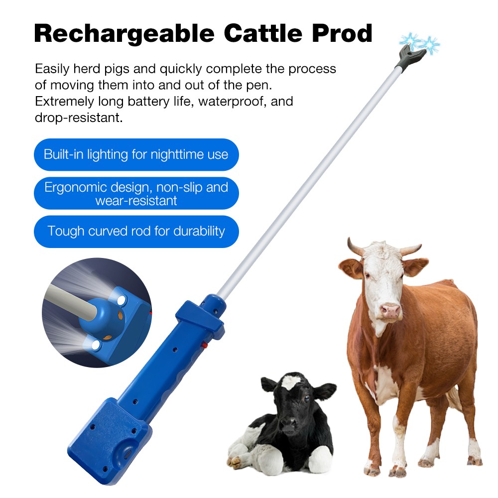 Waterproof Livestock Stick Rechargeable Cattle Driving Stick Electric for Animal