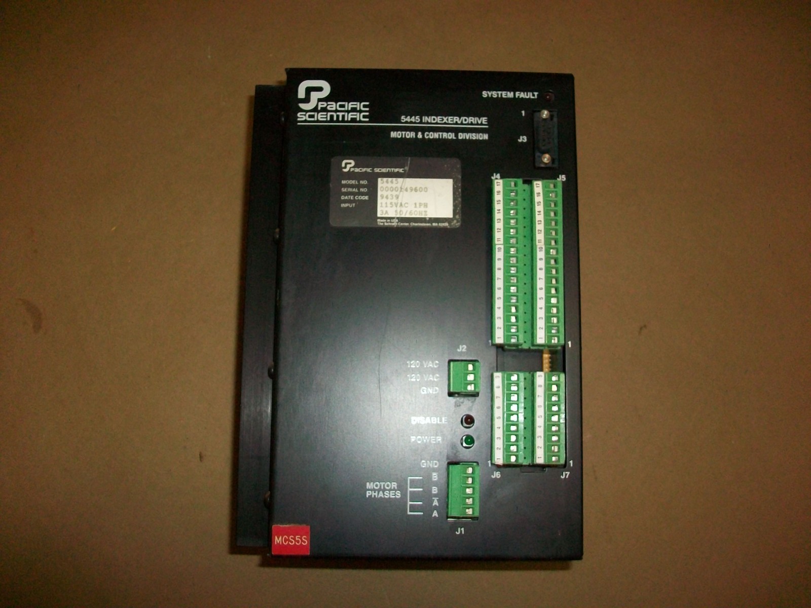 Pacific Scientific 5445 Microstep Indexer/Drive - USED