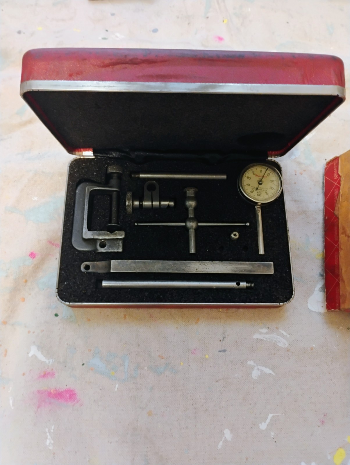Starrett 196 Universal Back Plunger Dial Indicator Set with Case and Box