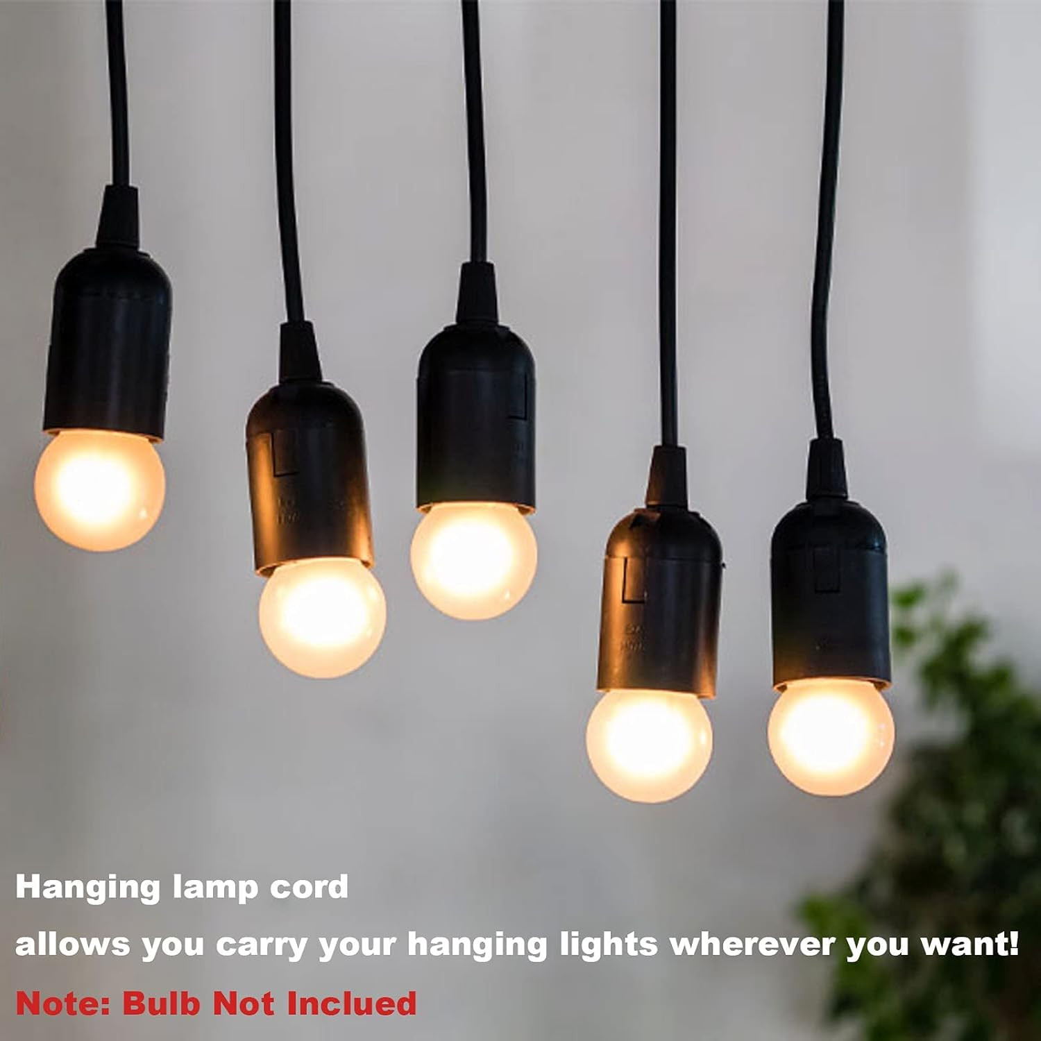 Plug in Hanging Light Kit, Retro Hanging Lights with Plug in Cord, E26 E27