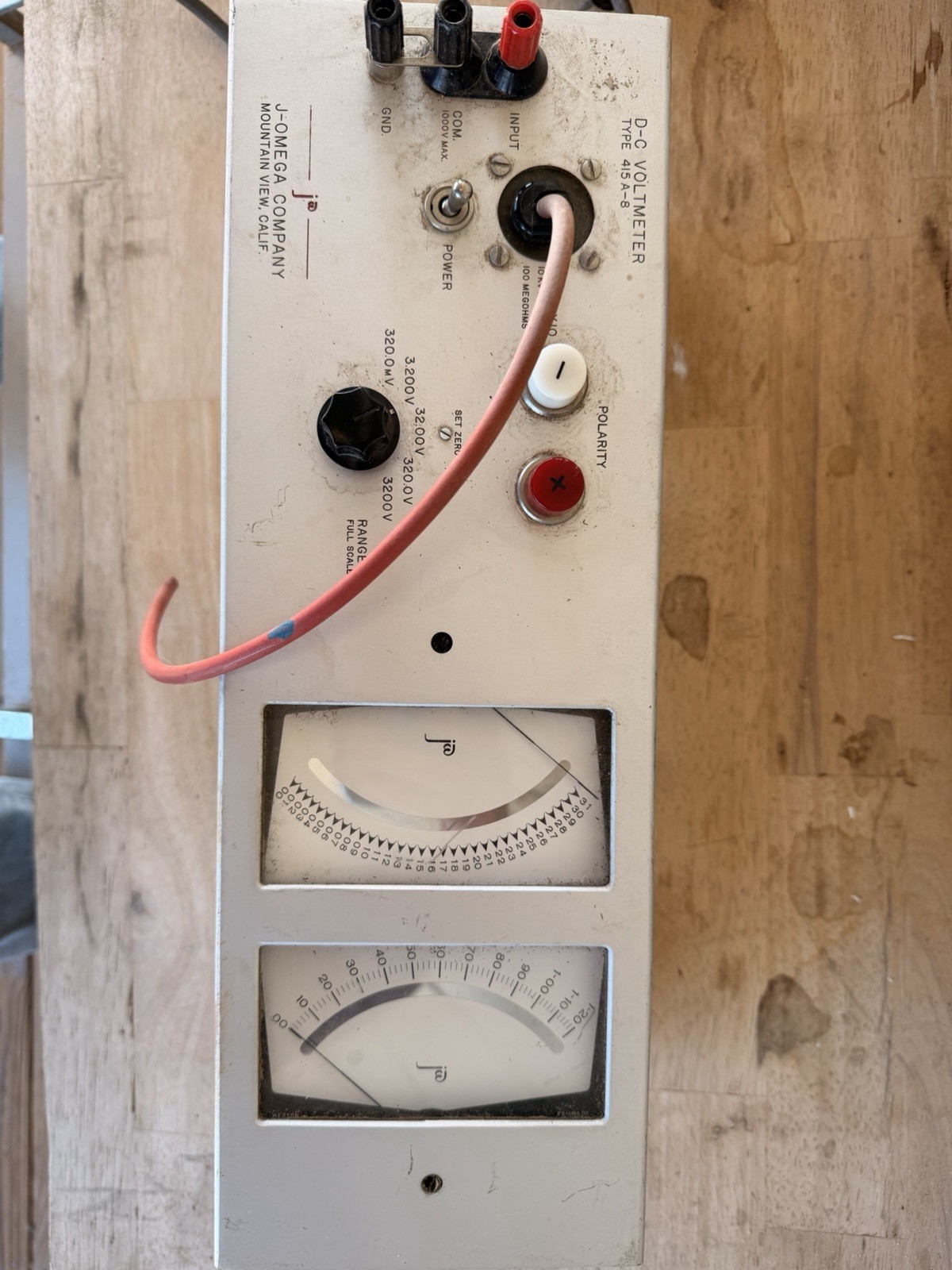 RARE Vintage J-omega Co D-C 415A-8 VoltMeter AS-IS Powers On