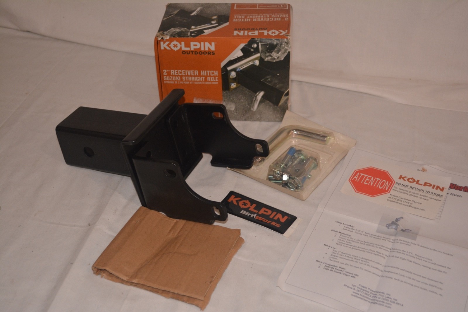 Kolpin 2 in. Receiver Hitch for Suzuki Straight Axle ATVs
