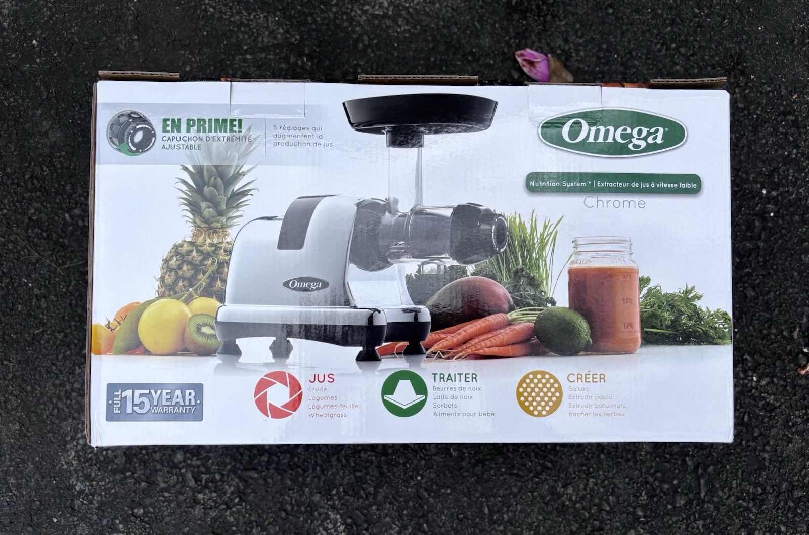 OMEGA J8006HDC Cold Press Juicer Machine 200W Chrome