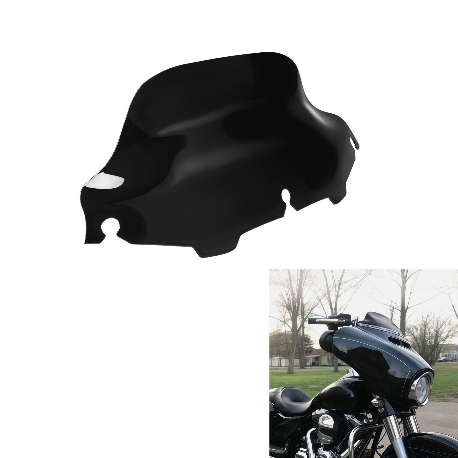 Fit For Harley 1996-2013 Electra Street Glide Windshield Windscreen Black