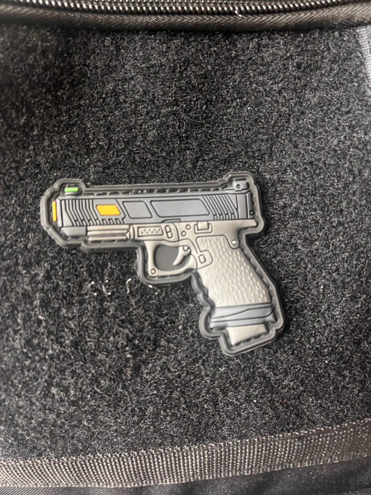 Custom Slide Serrated Glock Patch Silhouette Hook And Loop PVC Premium Patches
