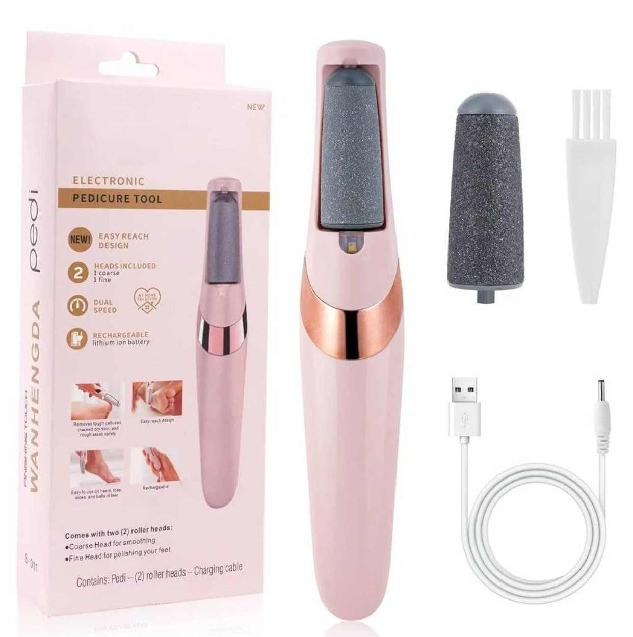 Jianlet Electric Pedicure Tool Rechargeable Callus Removers for Feet