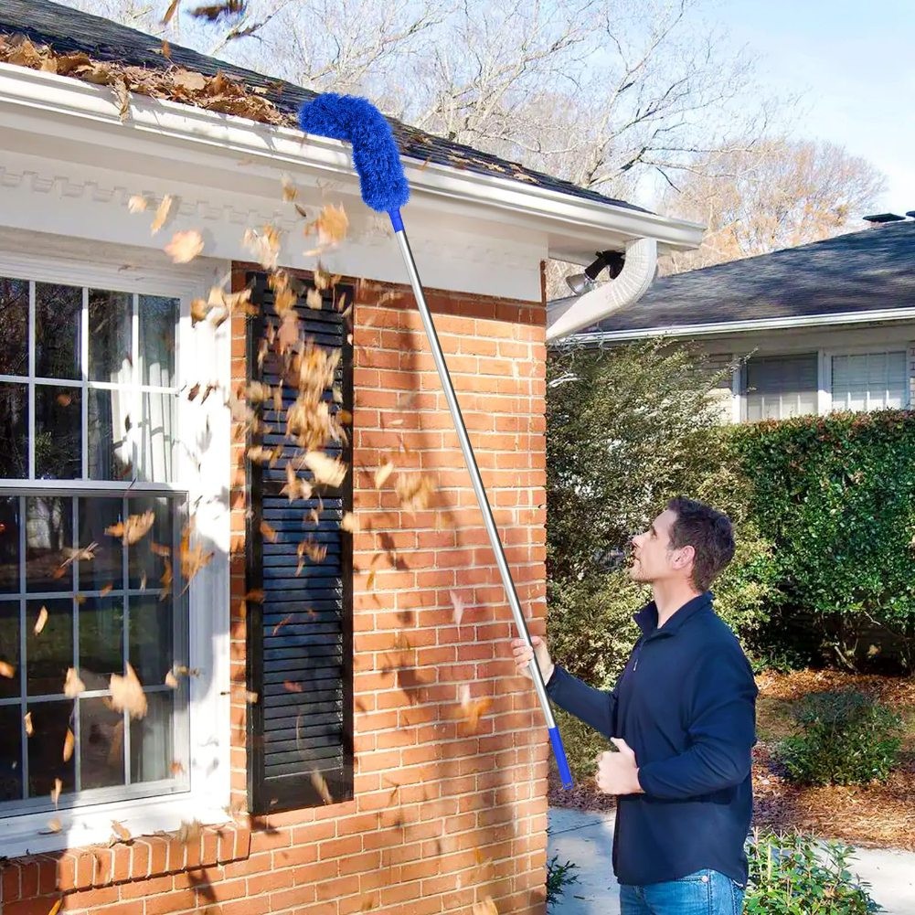 2X(Cobweb Duster with Extension Pole, Web Brush and Washable Ceiling2311