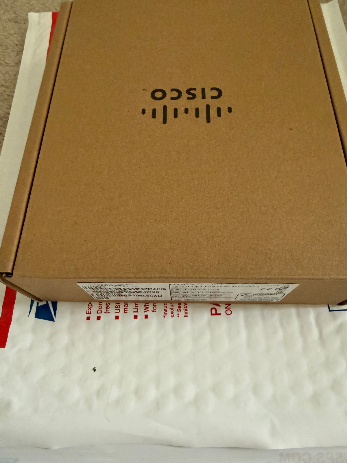Cisco CP-HS-W-521-USB single ear Headset - NEW!! usb a