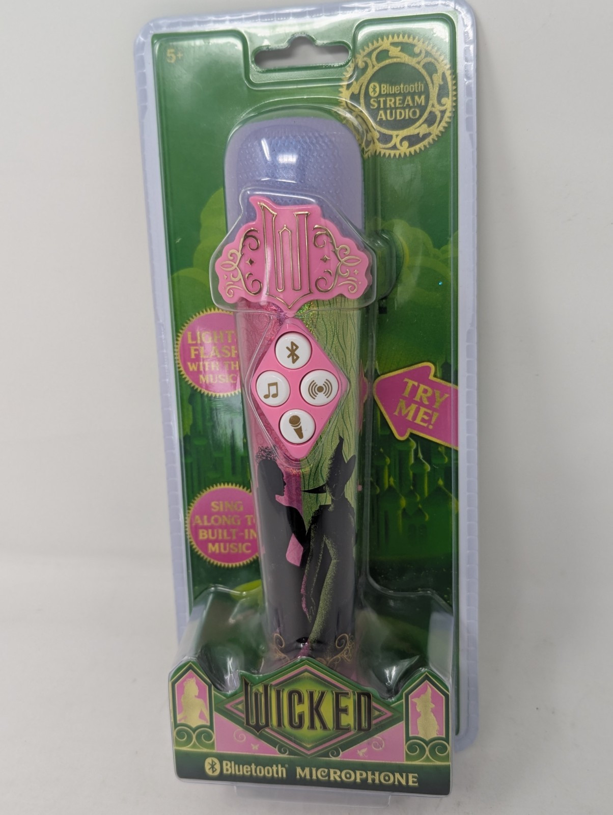 Brand New Wicked Bluetooth Karaoke Microphone Sing Along w/Lights - Stream Audio