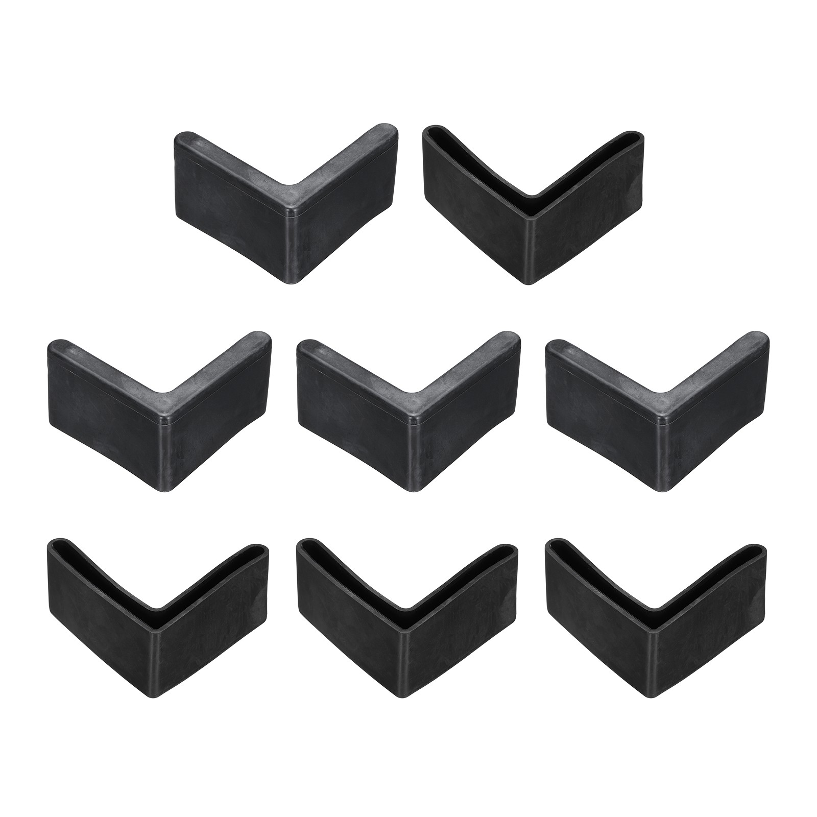 8Pcs 1-3/4" Bed Frame End Cap, Angle Iron Foot Pad Leg Protector, Black
