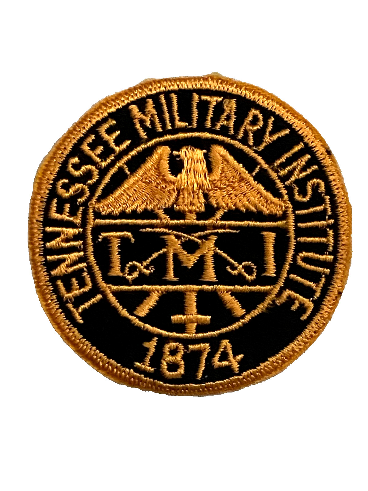 Vintage TENNESSEE MILITARY INSTITUTE Embroidered PATCH