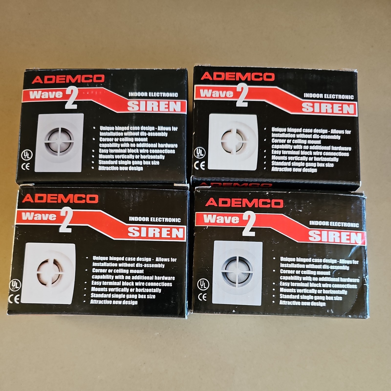Ademco Honeywell WAVE 2 Indoor Electronic Siren - New NOS LOT OF 4